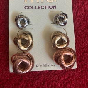 3 Pairs Infinity Knot Earrings